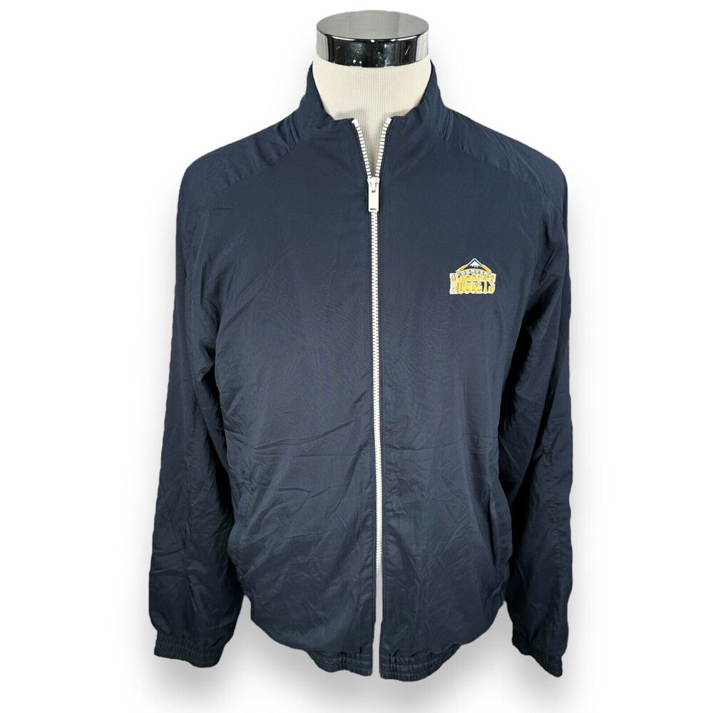 Adidas Denver Nuggets Warmup Jacket Men's Medium Team Issue Full Zip Navy Blue
